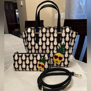 Kate Spade Hawaii Exclusive Pineapple Bag with matching wallet